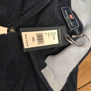 Vineyard Vines Men’s 1/4 Zip blue Sweater XXL